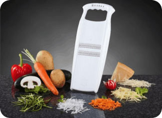 Rallador de Verduras Roko PowerLine - Hilador de Verduras - Rebane y corte frutas y verduras para hacer ensaladas ricas y sabrosas - Disponible en color Blanco y Naranja